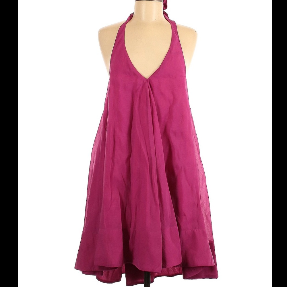 H&M Pink Backless Halter Dress Size 8